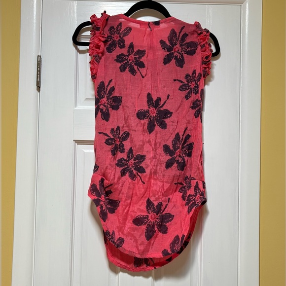 🚨4X$25🚨 Floral Sleeveless Pink Top - Picture 4 of 5